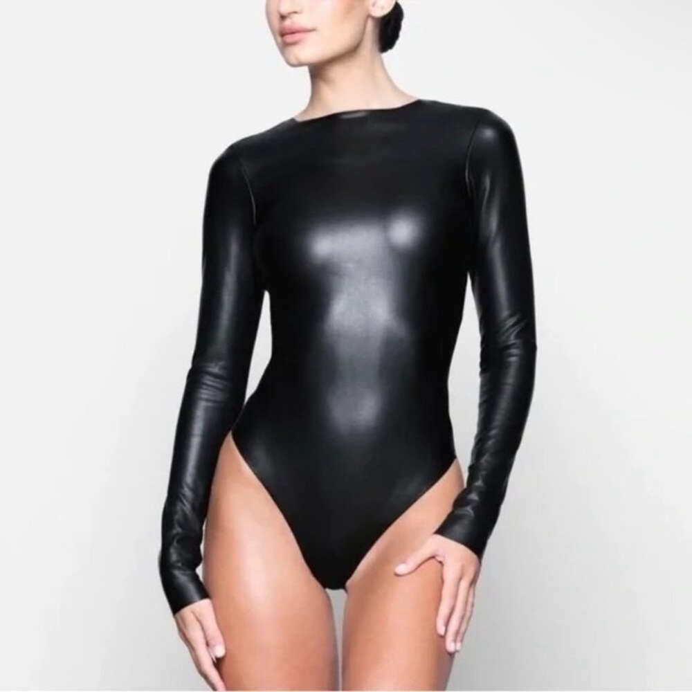 SKIMS Sleek Black Bodysuit